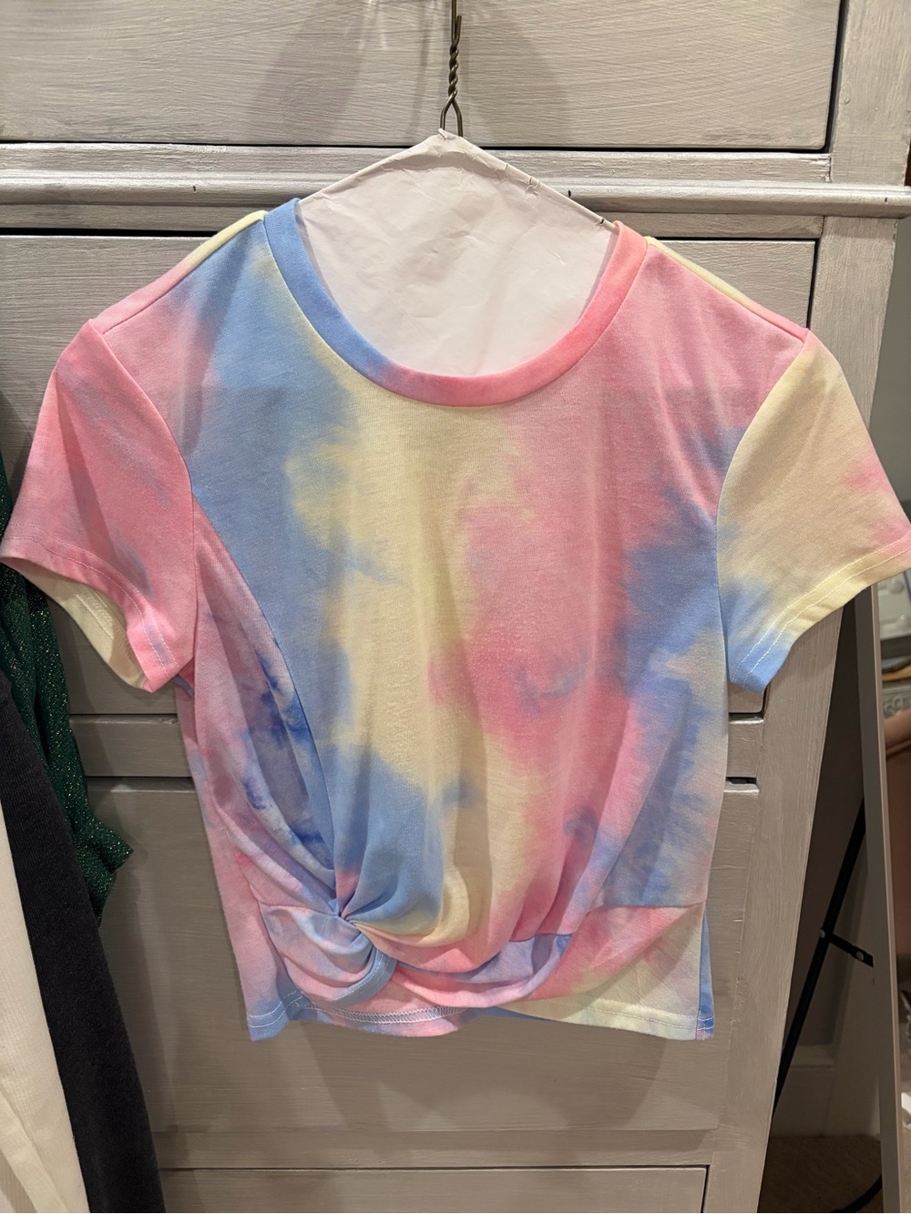Superdown Tie-Dye Pastel Twist Front Tee - Women